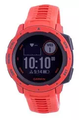Garmin Instict Flame Red Outdoor Fitness GPS com faixa vermelha 010-02064-02 Relógio multiesportivo