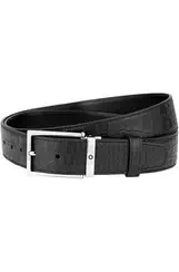 Montblanc 126737 Black Men\'s Leather Belt