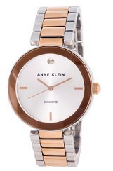 Anne Klein Diamond Accents Silver Dial Quartz 1363SVRT Women\'s Watch