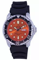 Ratio FreeDiver Orange Dial PU Strap Quartz 48HA90-02-ORG 500m Men's Watch