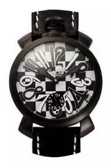 GaGa Milano Black And White Quartz 5012LECH1 Men's Watch