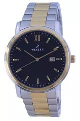 Westar Black Two Tone Stainless Steel Quartz 50245 CBN 103 Men's Watch