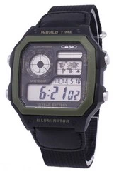 Casio Youth Series Digital World Time AE-1200WHB-1BVDF AE-1200WHB-1BV Men\'s Watch