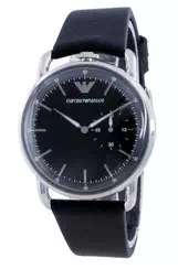 Emporio Armani Black Dial Leather Quartz AR11336 Men's Watch