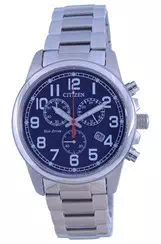 Relógio masculino Citizen Chandler Chronograph Blue Dial Eco-Drive AT0200-56L 100M