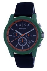 Relógio masculino Armani Exchange Outerbanks Chronograph Silicon Quartz AX1348