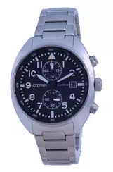 Citizen Chronograph Black Dial Stainless Steel Eco-Drive CA7040-85E 100M Men\'s Watch