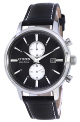 Citizen Classic Twin Eye Chronograph Leather Strap Eco-Drive CA7061-18E Men\'s Watch