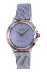 Citizen Ceci Diamond Accents Stainless Steel Eco-Drive EM0796-59Y Women\'s Watch