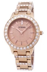 Fossil Jesse Crystal Rose Gold Tone ES3020 Women\'s Watch