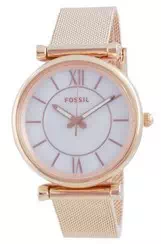 Fossil Carlie Rose Gold Tone Quartz ES5058SET Women's Watch