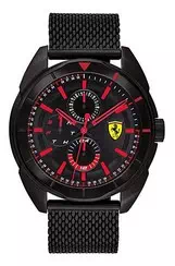 Ferrari Scuderia Forza Black Dial Stainless Steel Quartz 0830636 Men\'s Watch