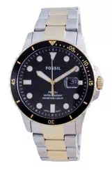 Relógio masculino Fossil FB-01 mostrador preto em aço inoxidável FS5653 100M