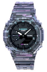 Relógio masculino Casio G-Shock analógico digital preto mostrador GA-2100NN-1A GA2100NN-1 200M