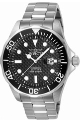 Relógio masculino Invicta Pro Diver mostrador preto Quartz Diver's 12562 200M