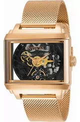 Invicta Objet D Art Skeleton Dial Rose Gold Tone Stainless Steel Automatic 34381 Men's Watch