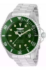 Relógio masculino Invicta Pro Diver Green Dial Aço Inoxidável Automático 35719 200M