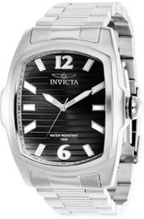 Invicta Lupah Stainless Steel Black Dial Quartz 39804 100M Men's Watch