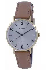 Casio Standard Leather Strap Analog Quartz LTP-VT01GL-9B2 LTPVT01GL-9 Women's Watch