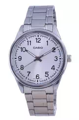 Casio Silver Dial Stainless Steel Analog Quartz MTP-V005D-7B4 MTPV005D-7 Men\'s Watch