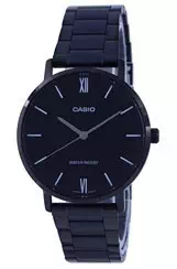 Casio Black Dial Stainless Steel Analog MTP-VT01B-1B MTPVT01B-1B Men\'s Watch