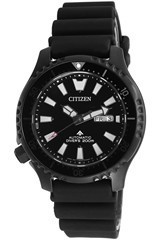 Relógio masculino Citizen Promaster Fugu edição limitada mergulhador preto mostrador automático NY0139-11E 200M