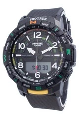 Relógio Casio PROTREK Quad Sensor PRT-B50-1 de bússola digital para homens de quartzo