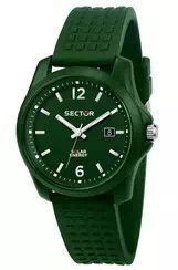 Sector 16.5 Green Dial Silicon Strap Quartz R3251165005 Men\'s Watch