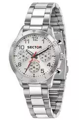 Sector 270 Chronograph White Silver Dial Stainless Steel Quartz R3253578019 Men\'s Watch