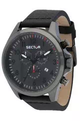Setor 180 cronógrafo Sunray Gun mostrador pulseira de couro quartzo R3271690026 100M relógio masculino