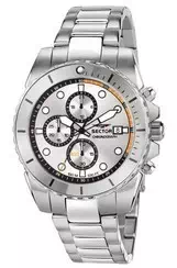 Setor 450 cronógrafo prata Sunray mostrador de aço inoxidável quartzo R3273776004 Relógio masculino 100M