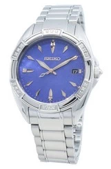 Seiko Ladies Diamond Watch - Mother of Pearl watches, Gold Tone 