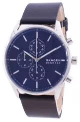 Relógio masculino Skagen Holst cronógrafo mostrador azul de quartzo SKW6606