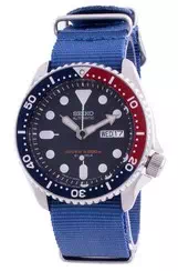 Relógio masculino SKX009J1-var-NATO8 200M do mergulhador automático da Seiko