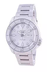 Seiko 5 Sports Silver Dial Stainless Steel Automatic SRPE71 SRPE71K1 SRPE71K 100M Men's Watch