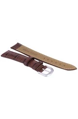 Dark Brown Ratio Brand Leather Watch Strap 18mm