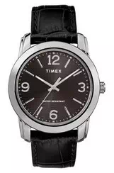 Timex Classic Black Dial Leather Strap Quartz TW2R86600 Men's Watch