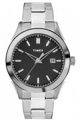 Timex Torrington Black Dial Stainless Steel Quartz TW2R90600 Men\'s Watch