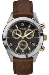 Timex Torrington Chronograph Leather Strap Quartz TW2R90800 Men\'s Watch