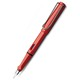 Lamy Safari 016-F Fine Nib With Chrome Plated Clip Fountain Pen - Red