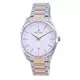 Relógio masculino Westar mostrador branco de dois tons de aço inoxidável de quartzo 50213 CBN 101