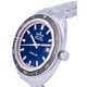 Relógio masculino de aço inoxidável Edox Hydro-Sub Diver's mostrador preto automático 801283NBMNIB 300M