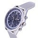 Citizen Chronograph Stainless Steel Mesh Blue Dial Eco-Drive AT0361-81L 100M Men's Watch