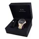 Armani Exchange Hampton Black Dial Quartz AX7124 Men's Watch With Strap Gift Set