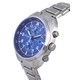 Relógio masculino Citizen cronógrafo azul mostrador em aço inoxidável Eco-drive CA7040-85L 100M