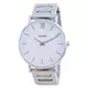 Relógio feminino Cluse Minuit de 3 elos com mostrador branco de aço inoxidável quartzo CW0101203026