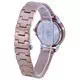 Relógio feminino Citizen Ceci Diamond com acentos rosa tom dourado em aço inoxidável eco-drive EM0796-75D