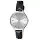 Esprit prata com mostrador pulseira de couro quartzo ES109272001 relógio feminino