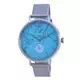 Relógio feminino Fossil Kalya mostrador azul em aço inoxidável de quartzo ES5075