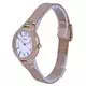 Fossil Virginia Crystal Accents White Dial Rose Gold Stainless Steel Quartz ES5111 Women's Watch